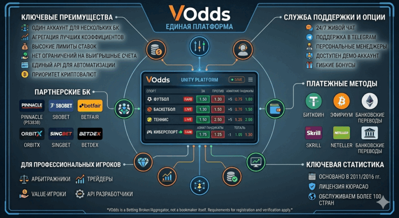 Обзор букмекерской конторы «VOdds»